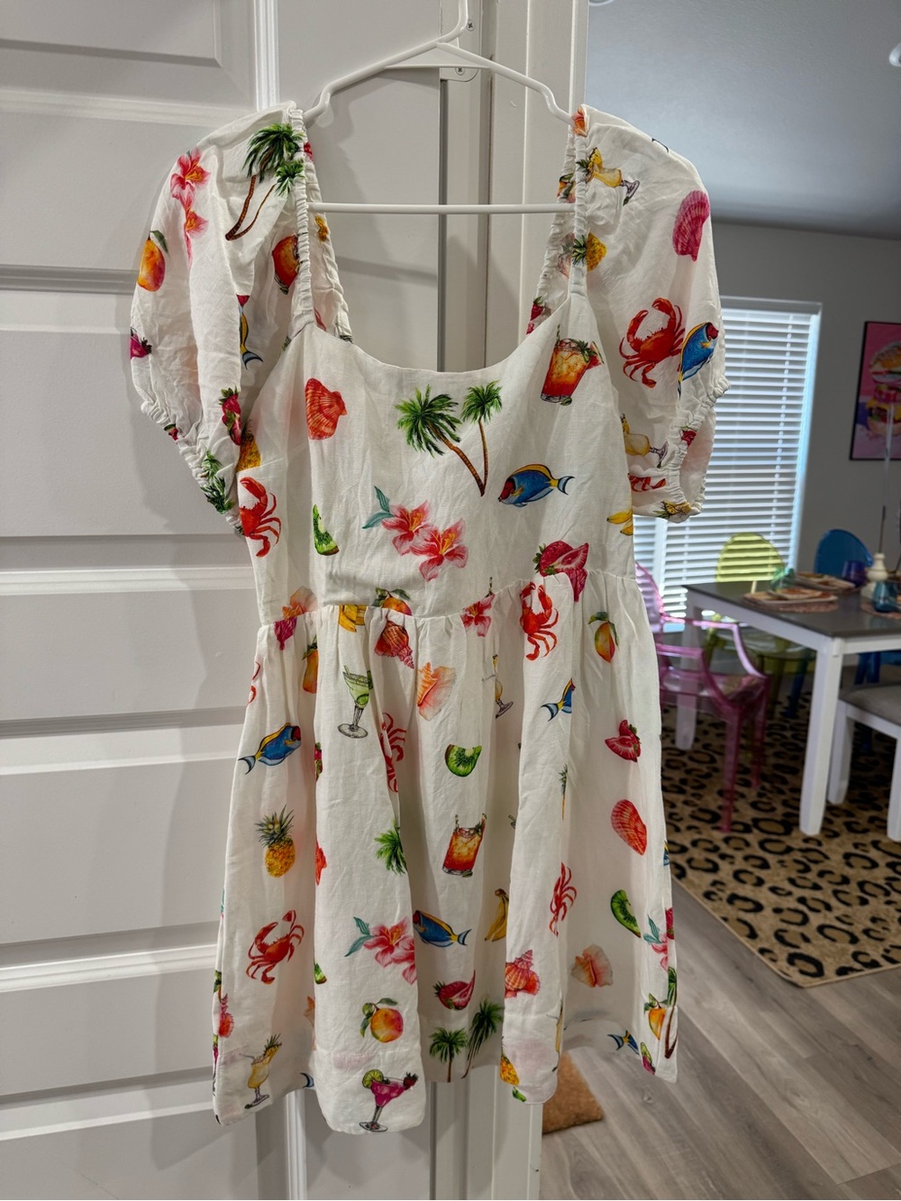 Show Me Your MuMu White Tropical Print Mini Dress
